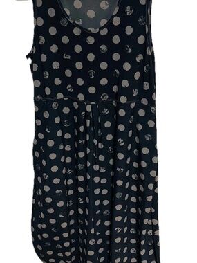 Porto SF Sleeveless Black Polka Dot Midi Dress